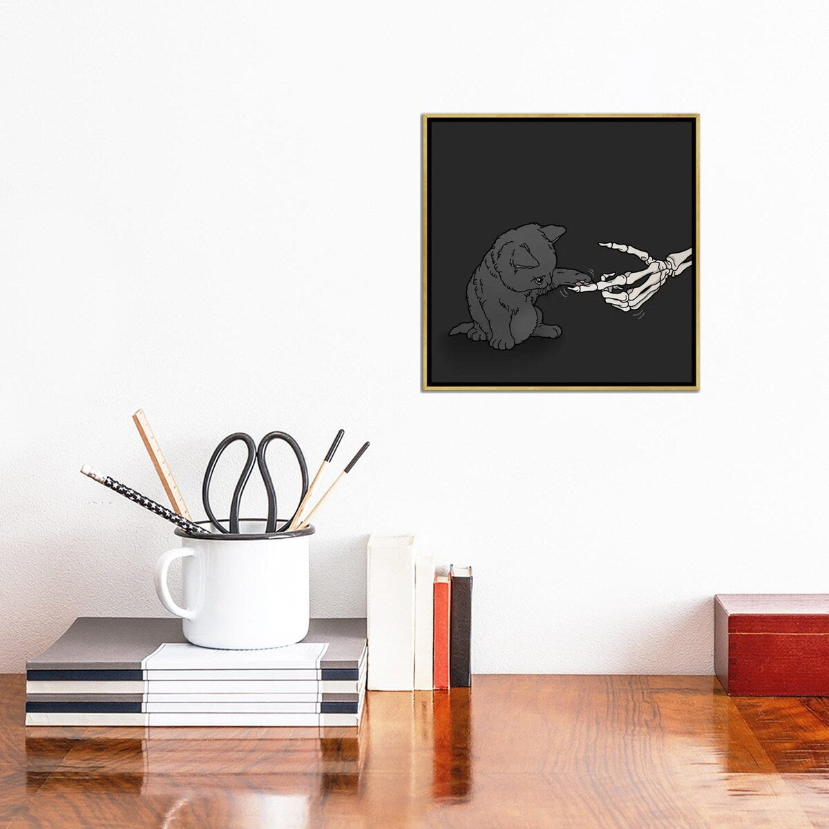 iCanvas "Kitty, Kitty" by Tiina Menzel Framed Canvas Print