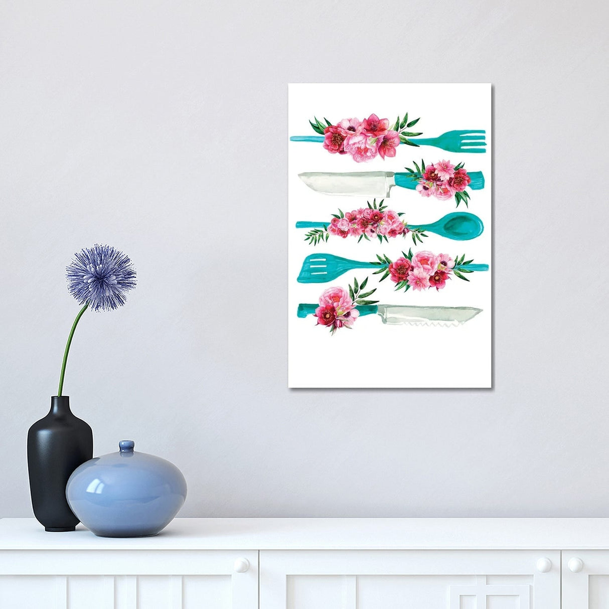 iCanvas "Knife Print Fork Print" by Jania Sharipzhanova Canvas Print