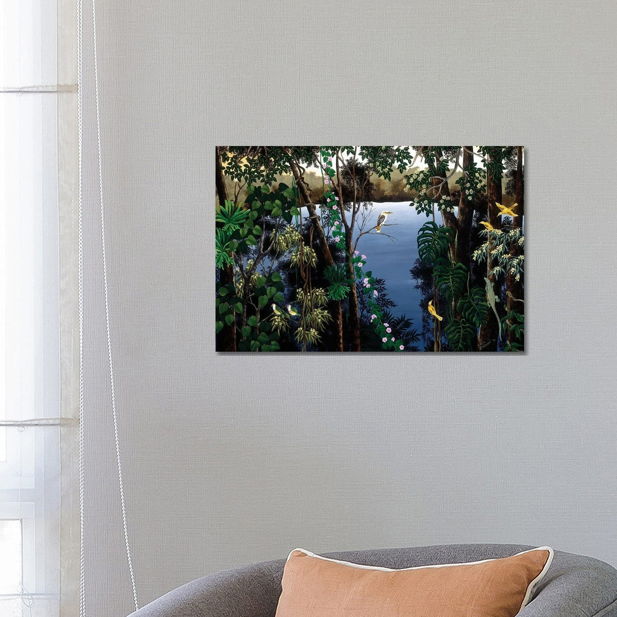 iCanvas "Kookaburra At The Lake" by Johanna Hildebrandt Canvas Print