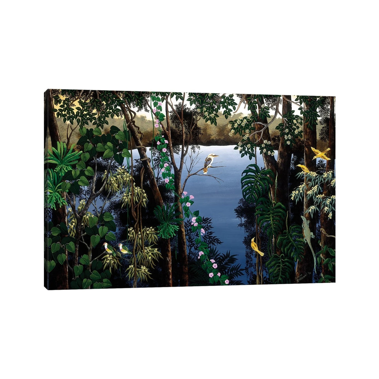 iCanvas "Kookaburra At The Lake" by Johanna Hildebrandt Canvas Print