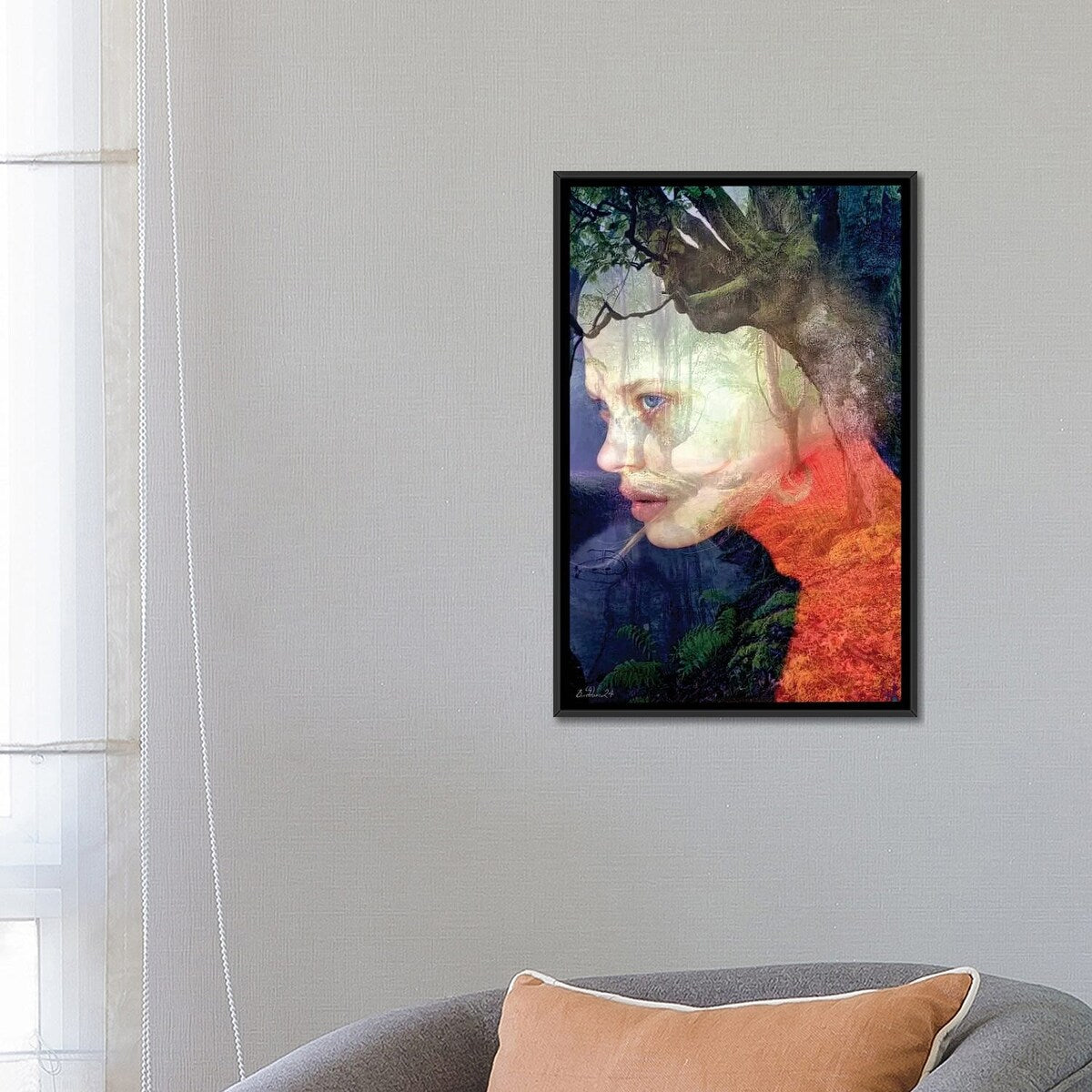 iCanvas "La Nymphe Orange" by Dominique Baduel Framed