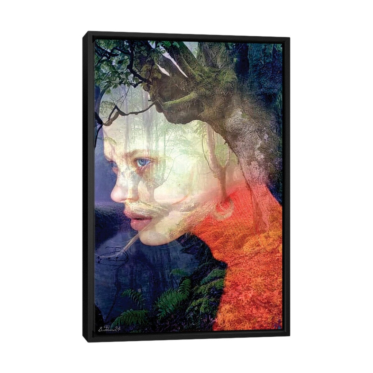 iCanvas "La Nymphe Orange" by Dominique Baduel Framed