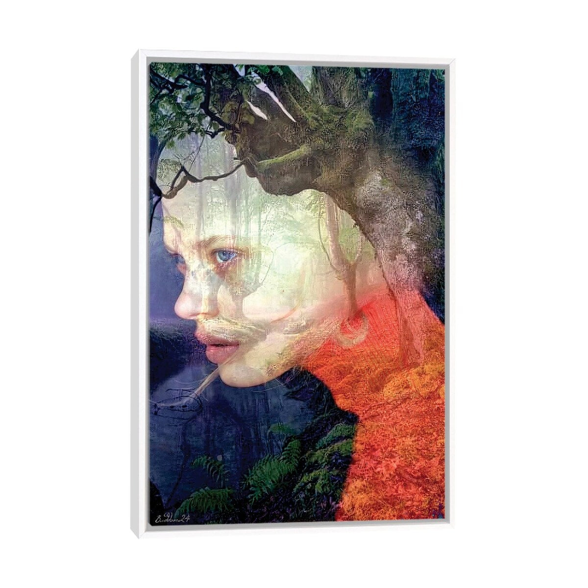 iCanvas "La Nymphe Orange" by Dominique Baduel Framed