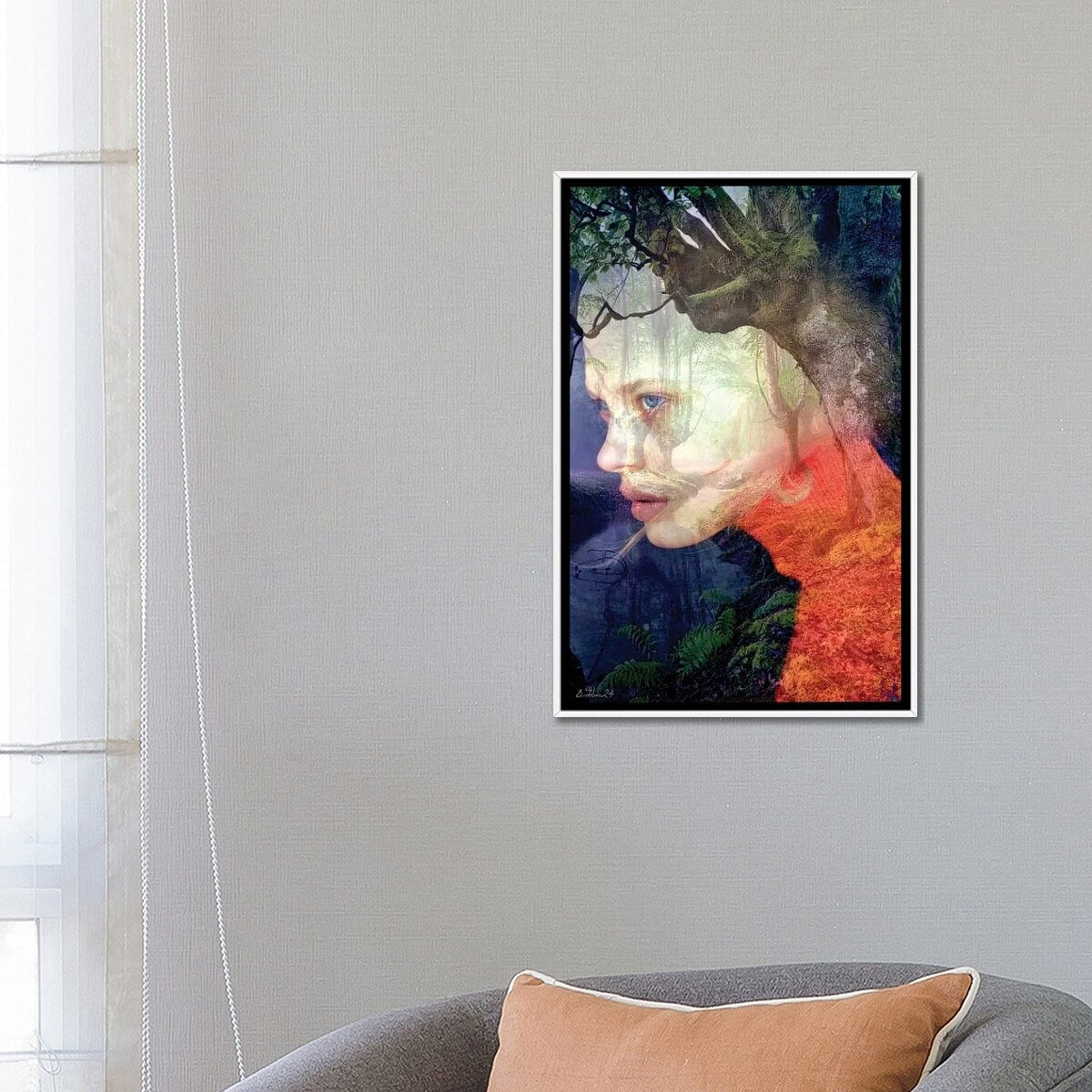iCanvas "La Nymphe Orange" by Dominique Baduel Framed