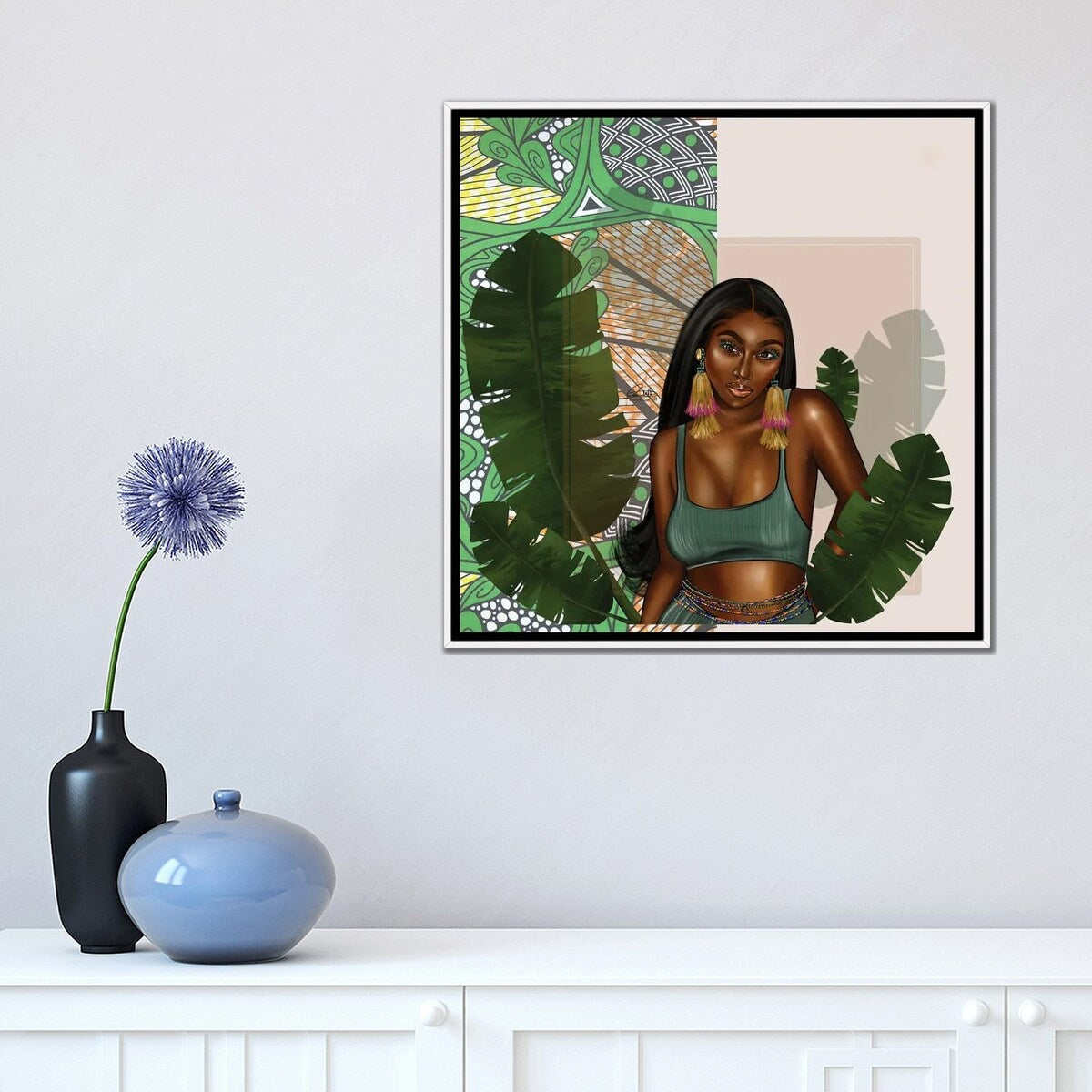 iCanvas "Leafy Green" by Peniel Enchill Framed Canvas Print