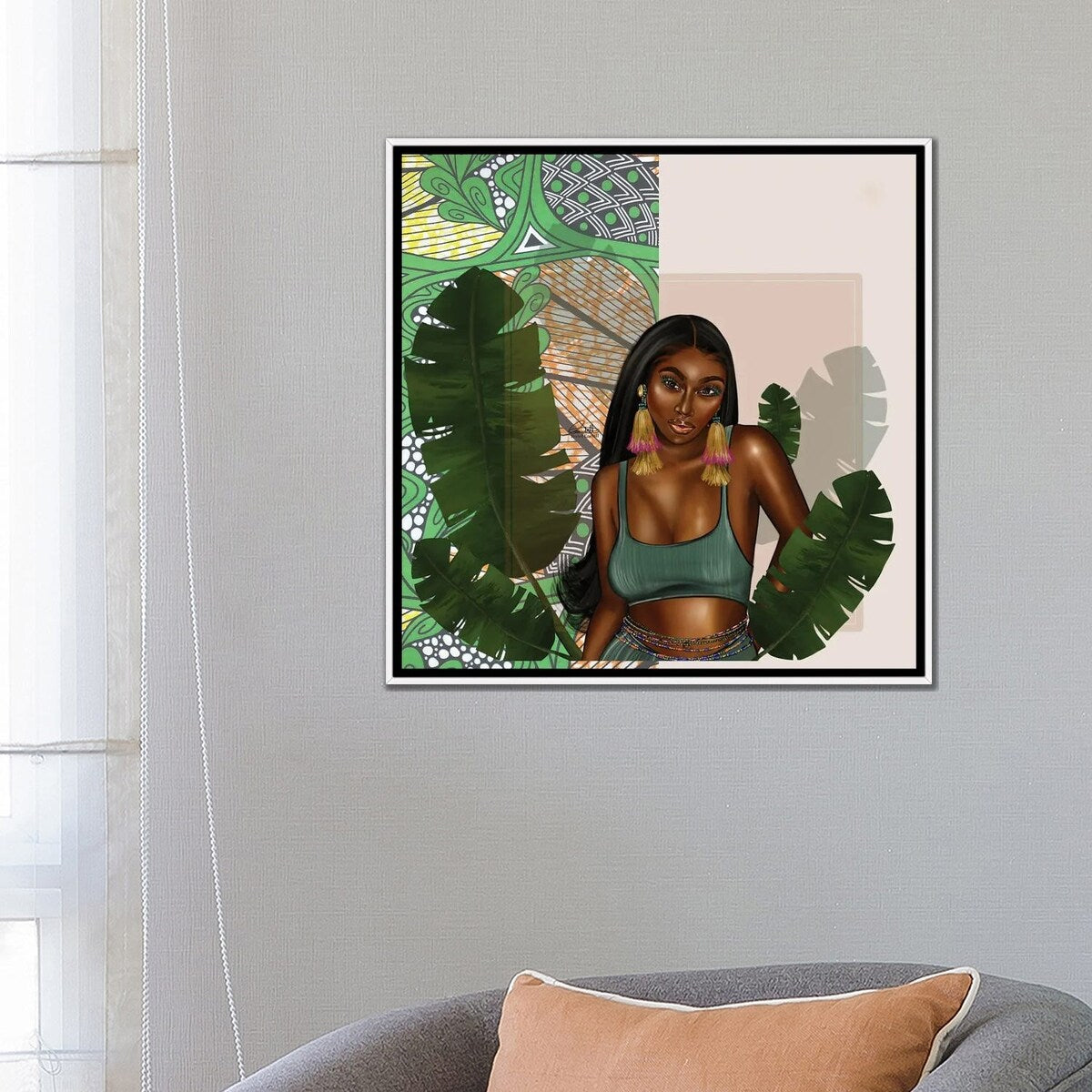 iCanvas "Leafy Green" by Peniel Enchill Framed Canvas Print