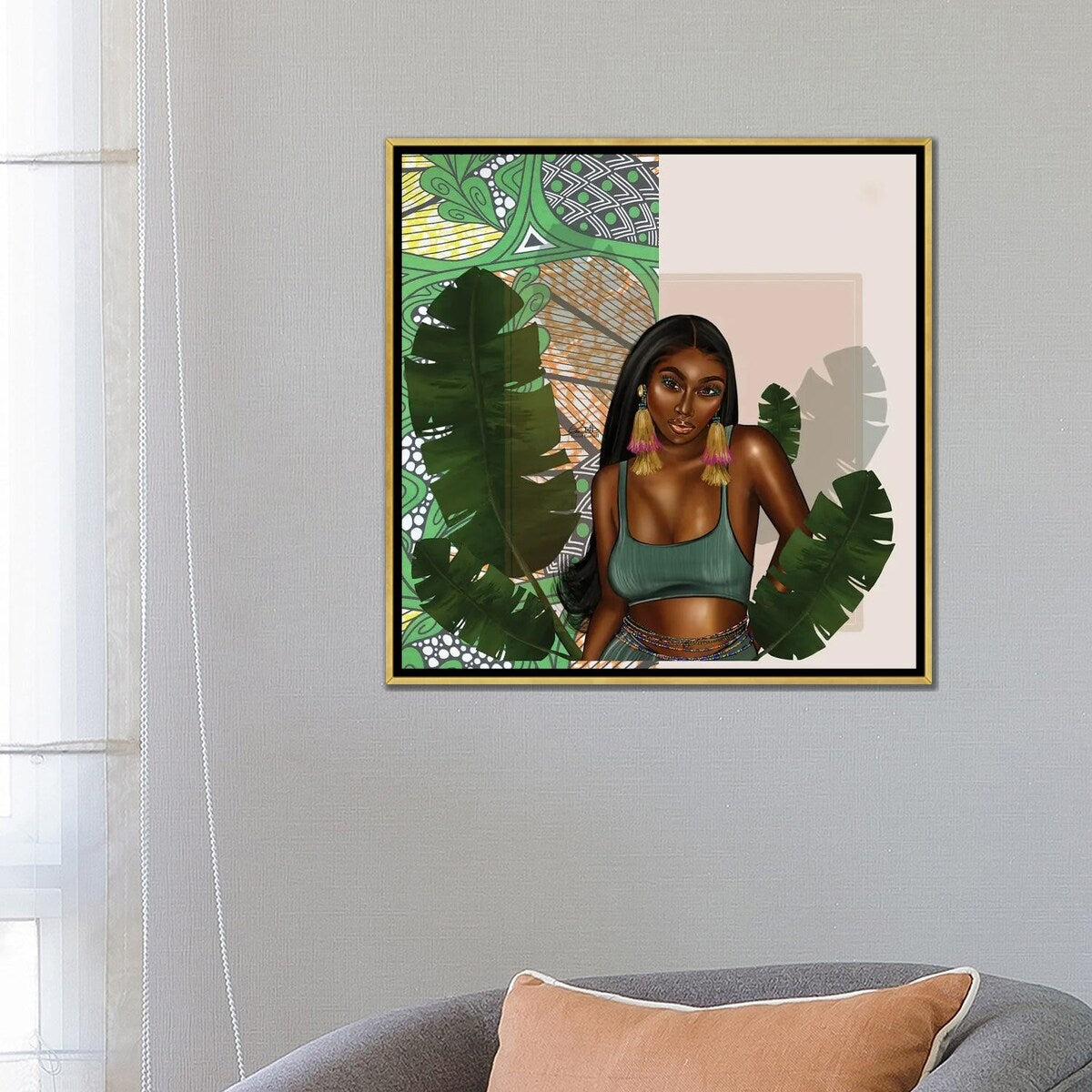 iCanvas "Leafy Green" by Peniel Enchill Framed Canvas Print
