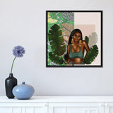 iCanvas "Leafy Green" by Peniel Enchill Framed Canvas Print