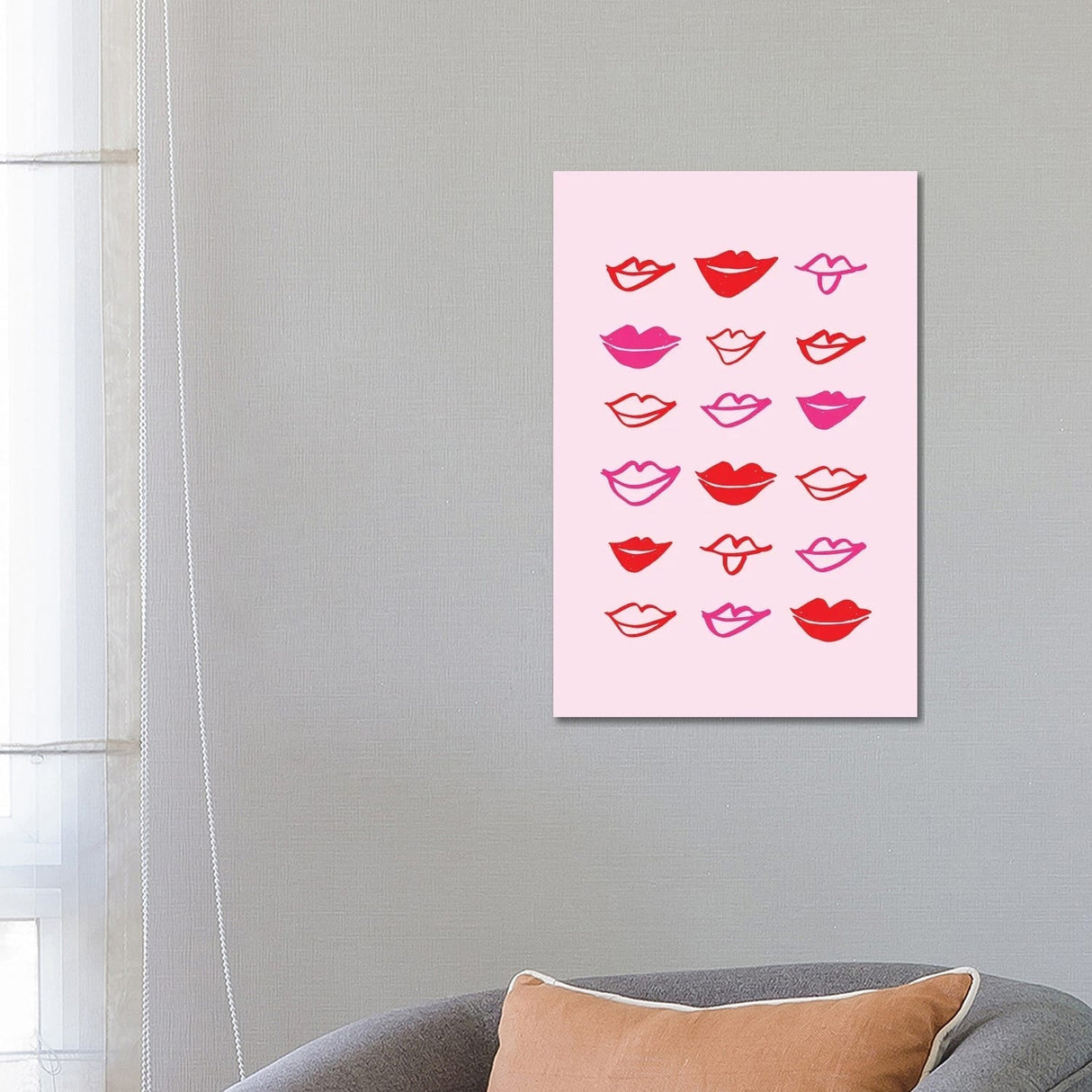 iCanvas "Lips In A Row" by Kristen Ley Canvas Print