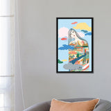 iCanvas "Listening" by Marina Ester Castaldo Framed Canvas Print