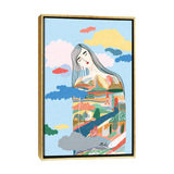 iCanvas "Listening" by Marina Ester Castaldo Framed Canvas Print