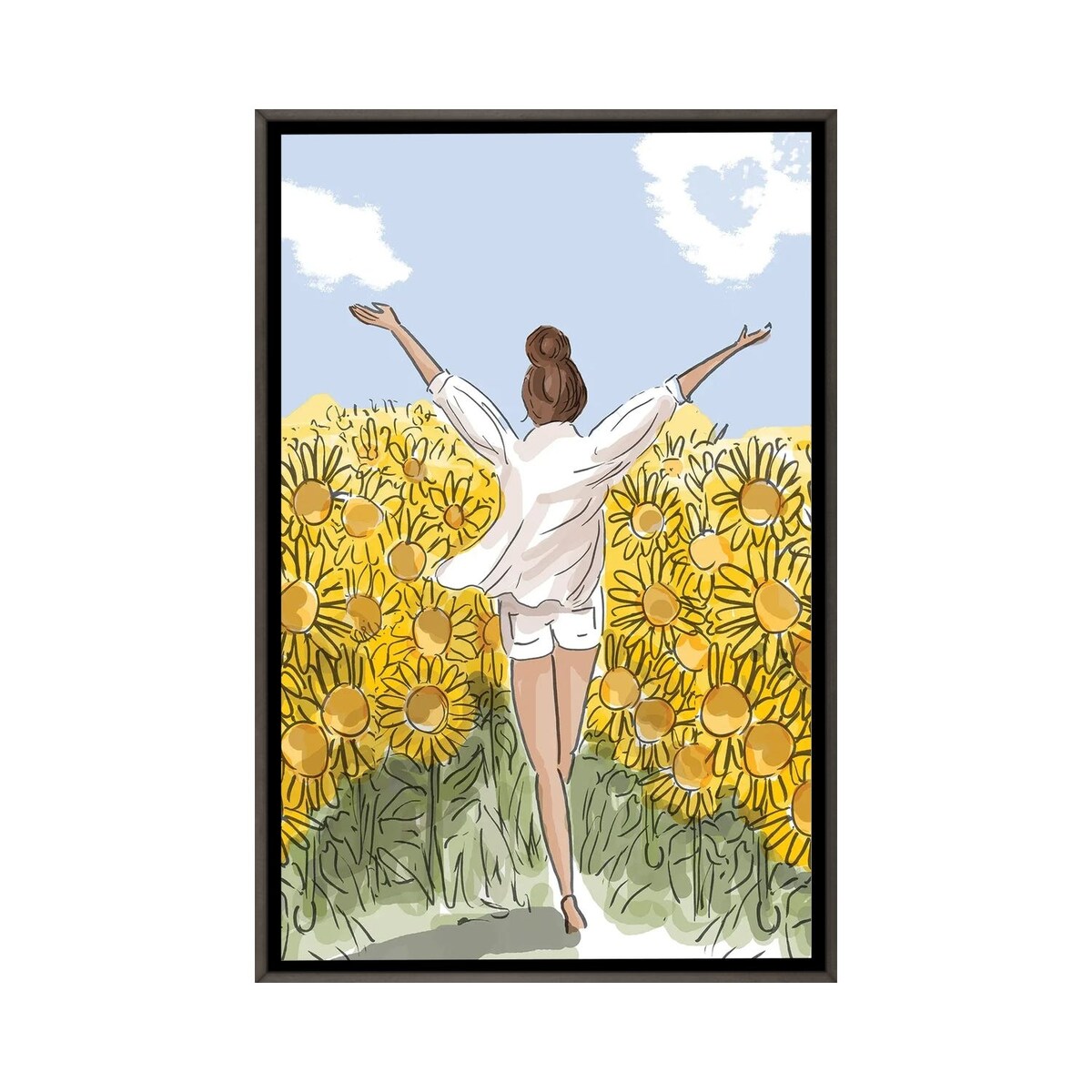 iCanvas "Live Life In Full Bloom - No Text" by Heather Stillufsen Framed