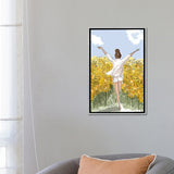 iCanvas "Live Life In Full Bloom - No Text" by Heather Stillufsen Framed