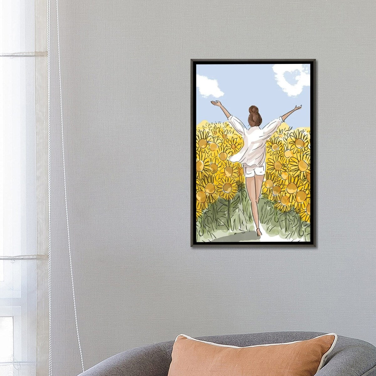 iCanvas "Live Life In Full Bloom - No Text" by Heather Stillufsen Framed