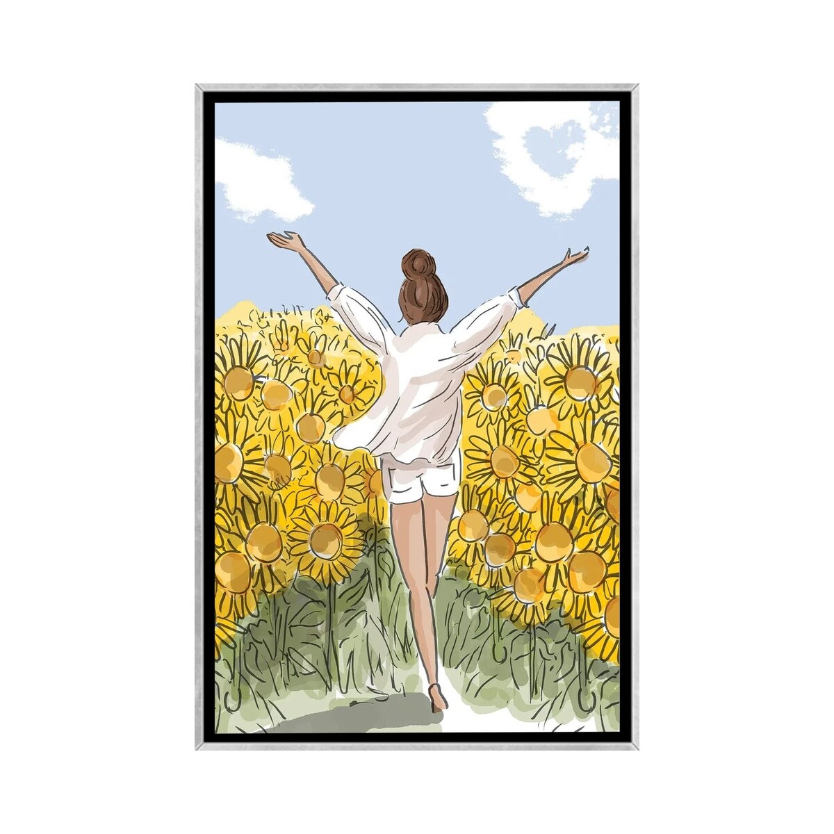 iCanvas "Live Life In Full Bloom - No Text" by Heather Stillufsen Framed