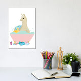 iCanvas "Llama In Pink Bathtub" by Jania Sharipzhanova Canvas Print