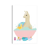 iCanvas "Llama In Pink Bathtub" by Jania Sharipzhanova Canvas Print