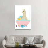 iCanvas "Llama In Pink Bathtub" by Jania Sharipzhanova Canvas Print
