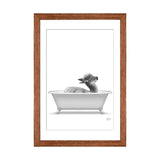 iCanvas "Llama In The Bath Bw" by Printable Lisa's Pets