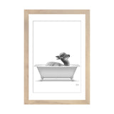 iCanvas "Llama In The Bath Bw" by Printable Lisa's Pets