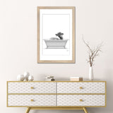 iCanvas "Llama In The Bath Bw" by Printable Lisa's Pets