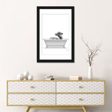 iCanvas "Llama In The Bath Bw" by Printable Lisa's Pets