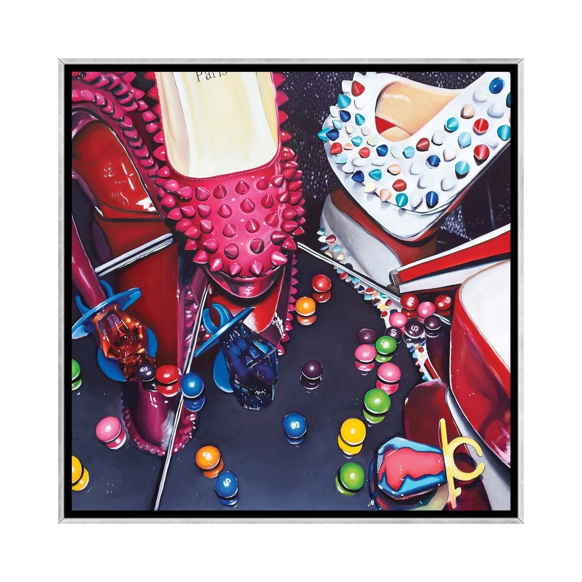 iCanvas "Louboutins & Ring Pops" by Julia Ryan Framed