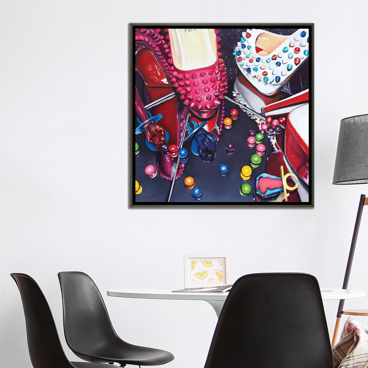 iCanvas "Louboutins & Ring Pops" by Julia Ryan Framed