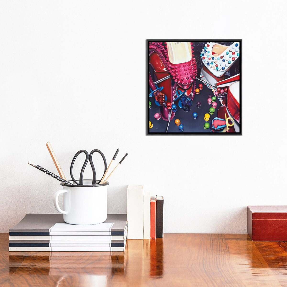 iCanvas "Louboutins & Ring Pops" by Julia Ryan Framed
