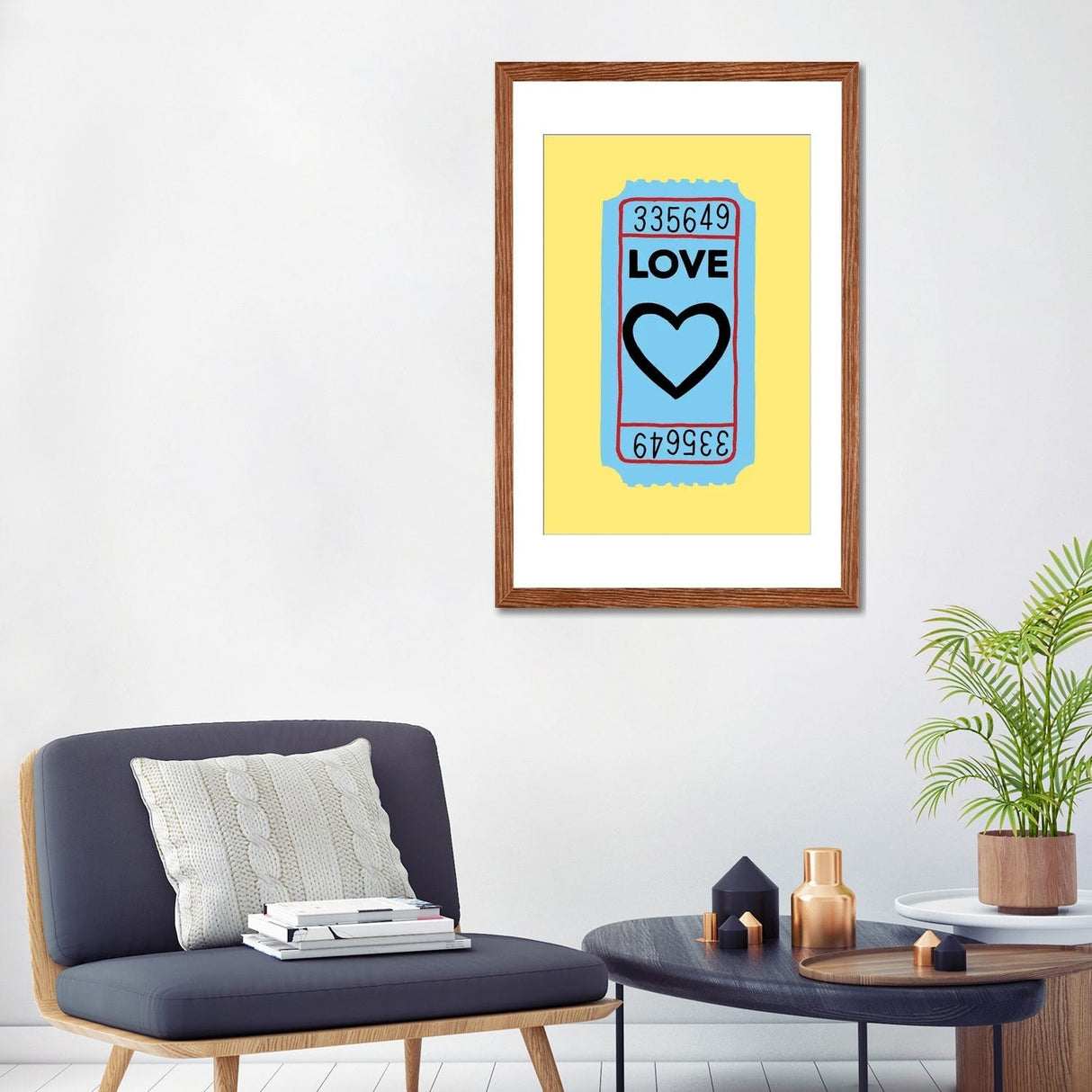 iCanvas "Love Ticket" by Jaymie Metz