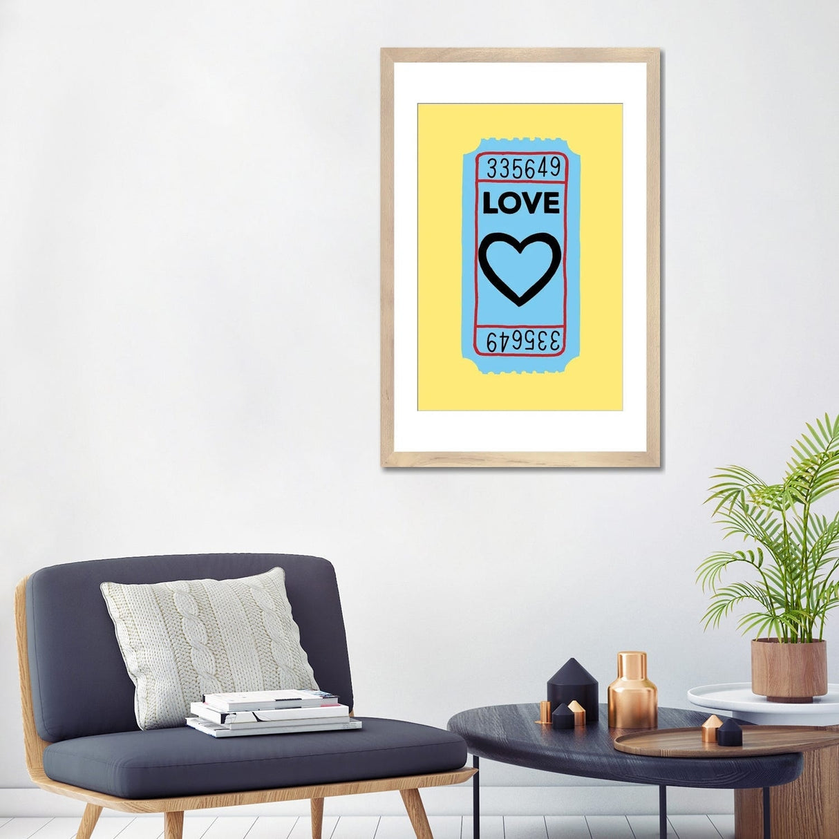 iCanvas "Love Ticket" by Jaymie Metz