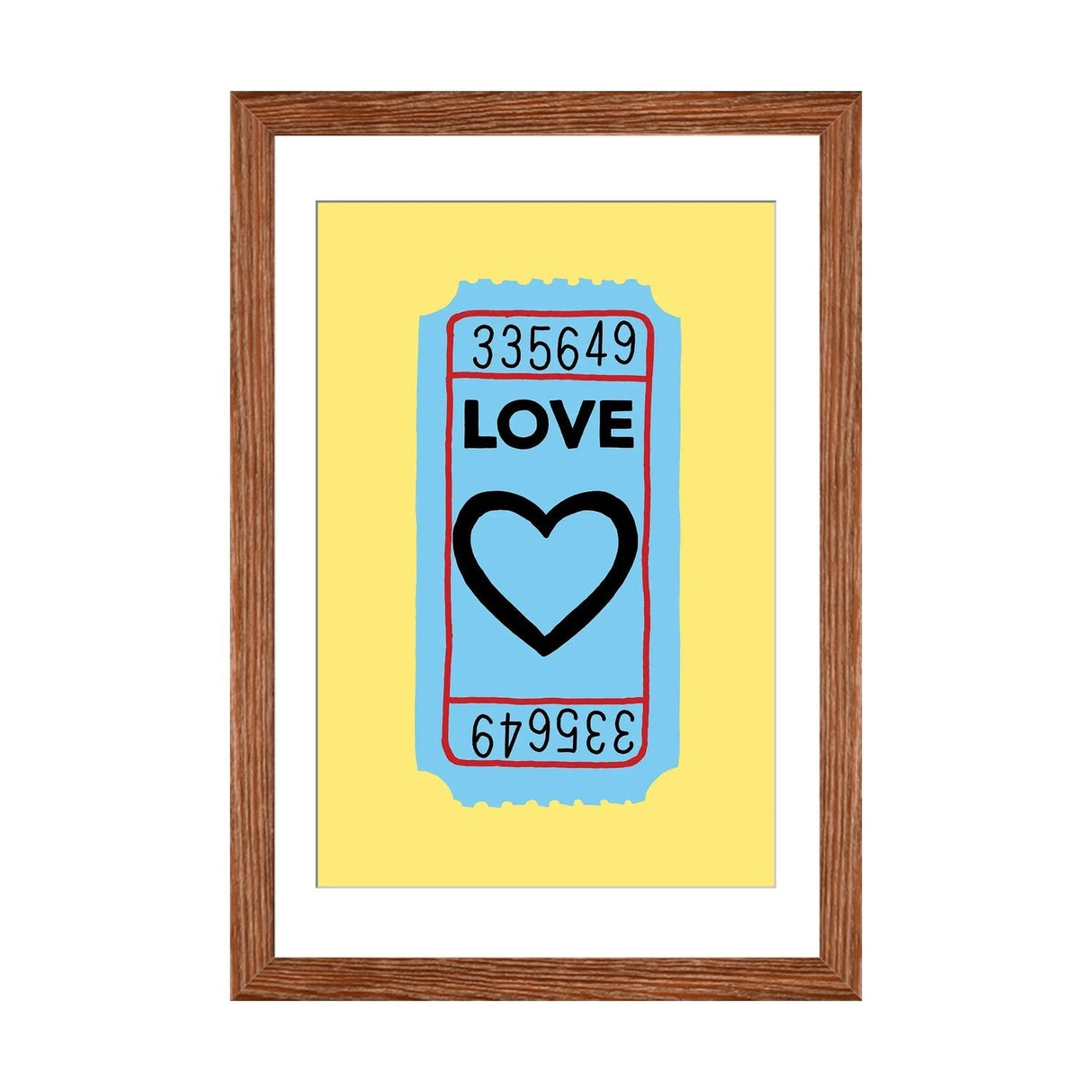 iCanvas "Love Ticket" by Jaymie Metz