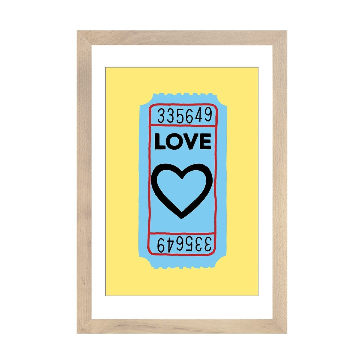 iCanvas "Love Ticket" by Jaymie Metz