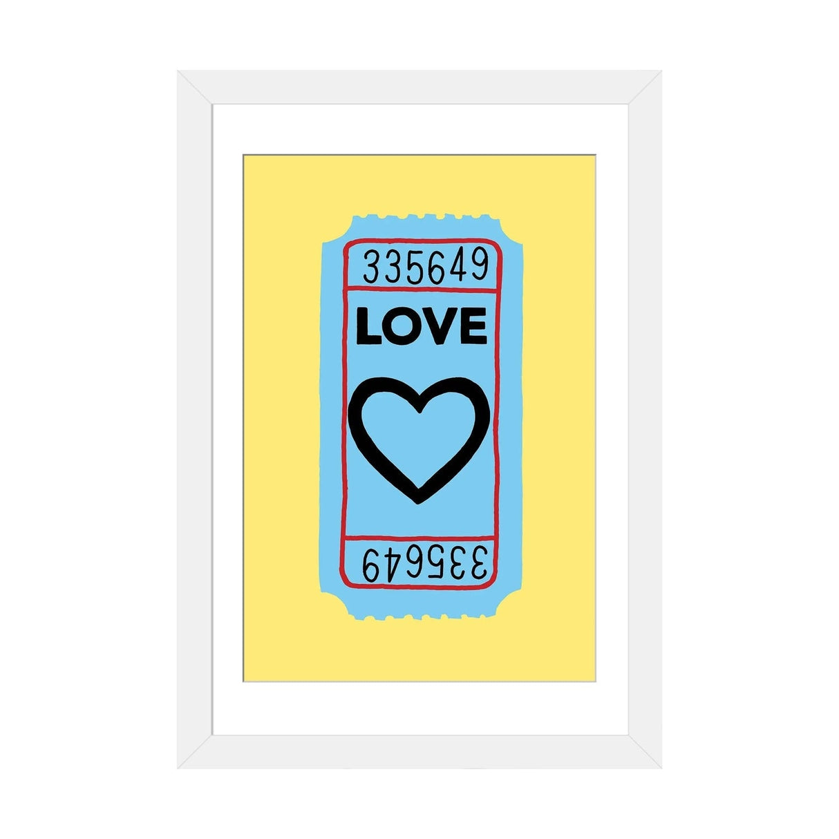 iCanvas "Love Ticket" by Jaymie Metz