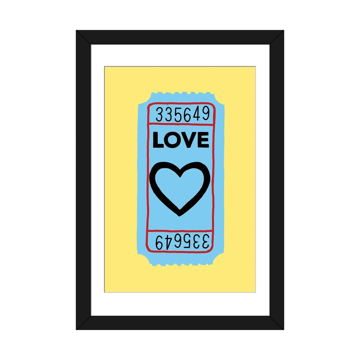 iCanvas "Love Ticket" by Jaymie Metz