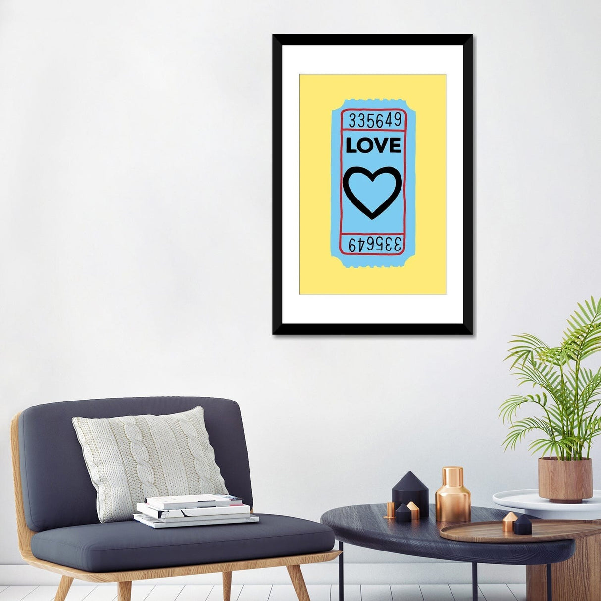 iCanvas "Love Ticket" by Jaymie Metz