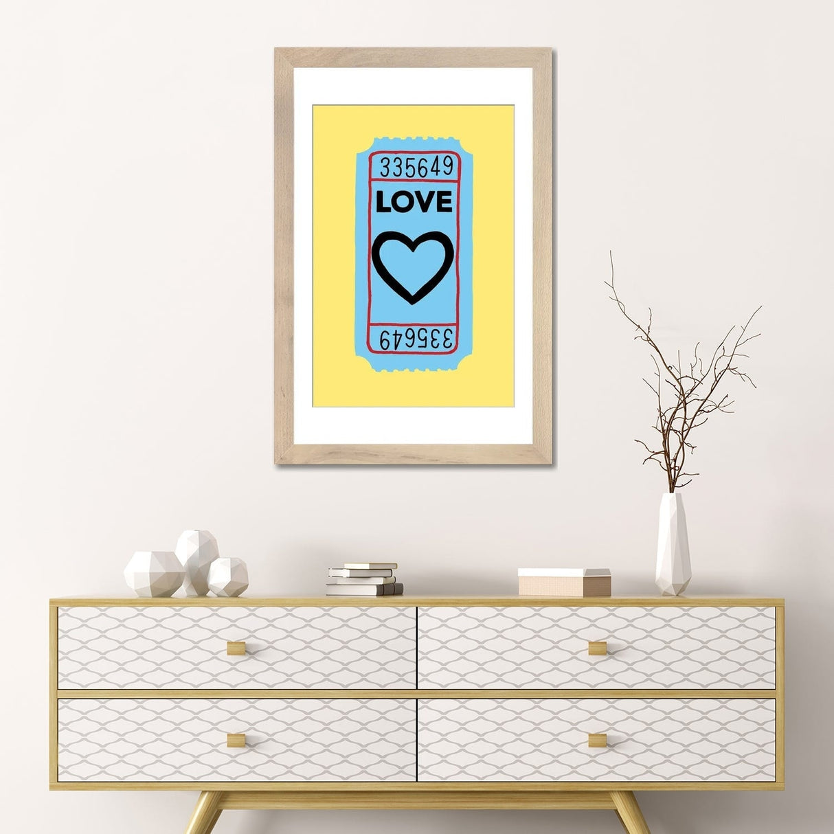 iCanvas "Love Ticket" by Jaymie Metz