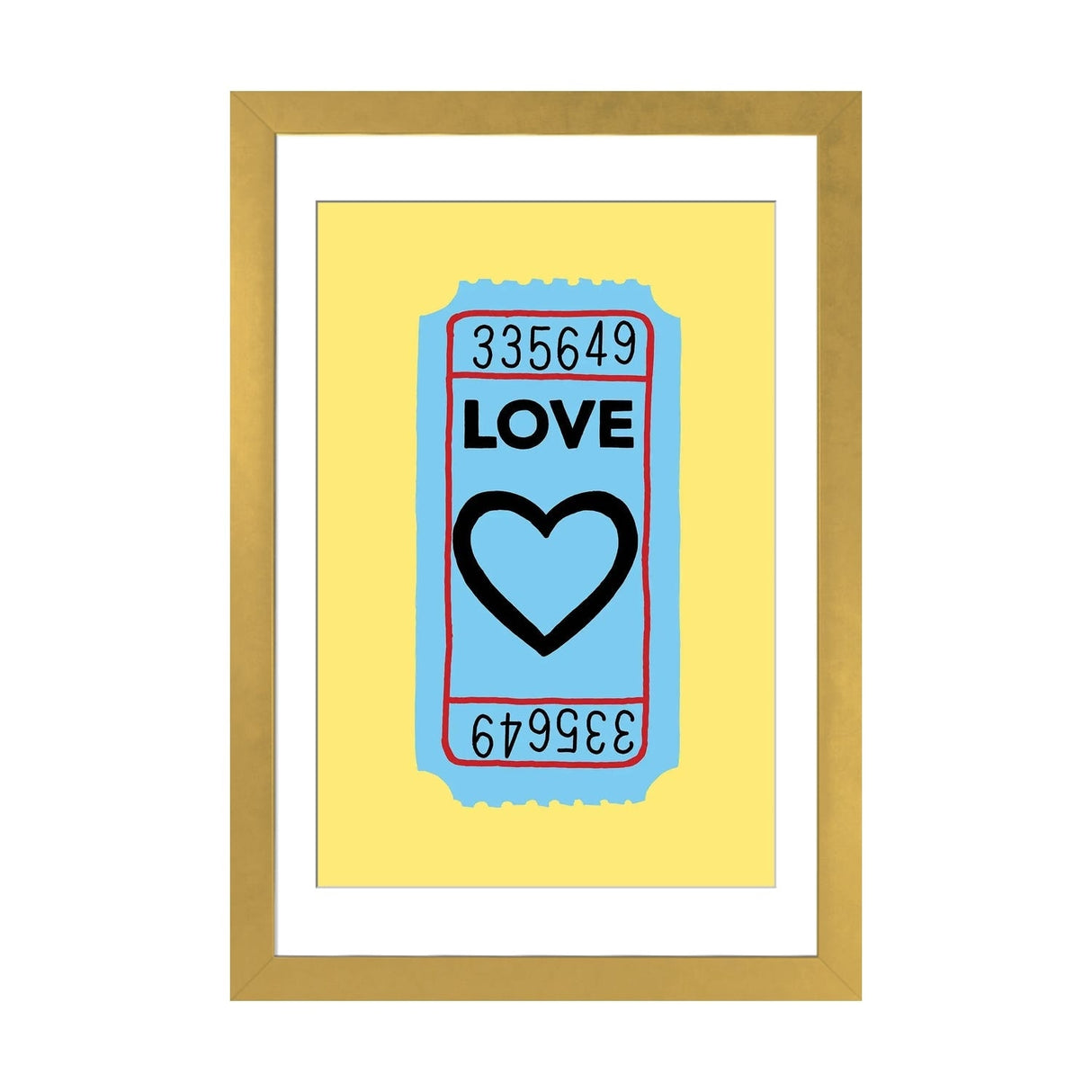 iCanvas "Love Ticket" by Jaymie Metz