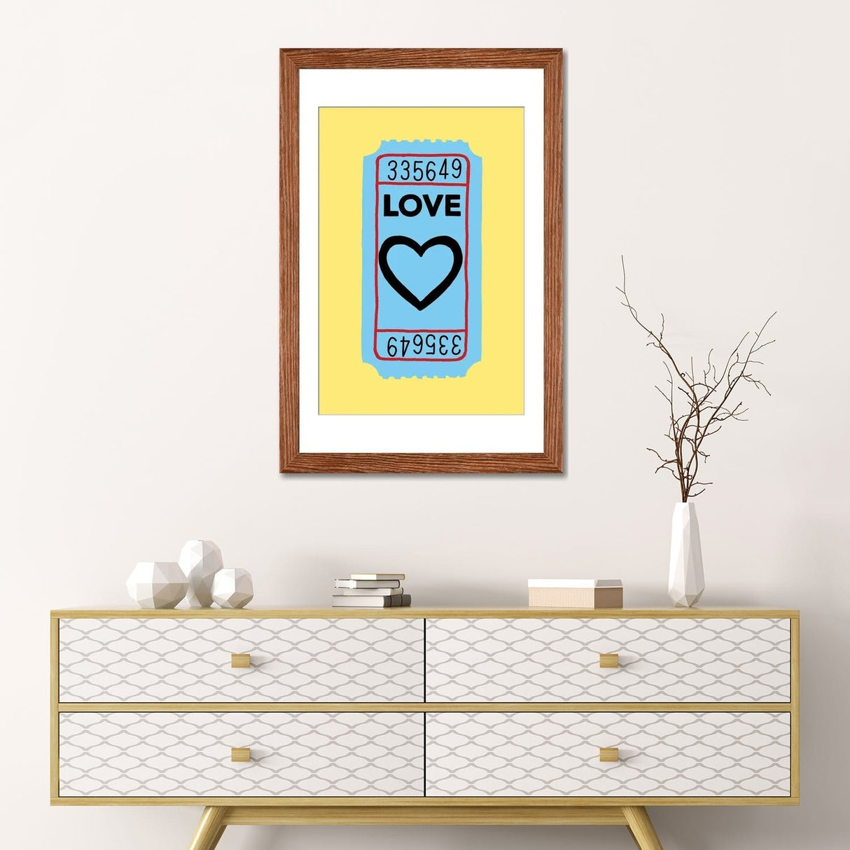 iCanvas "Love Ticket" by Jaymie Metz