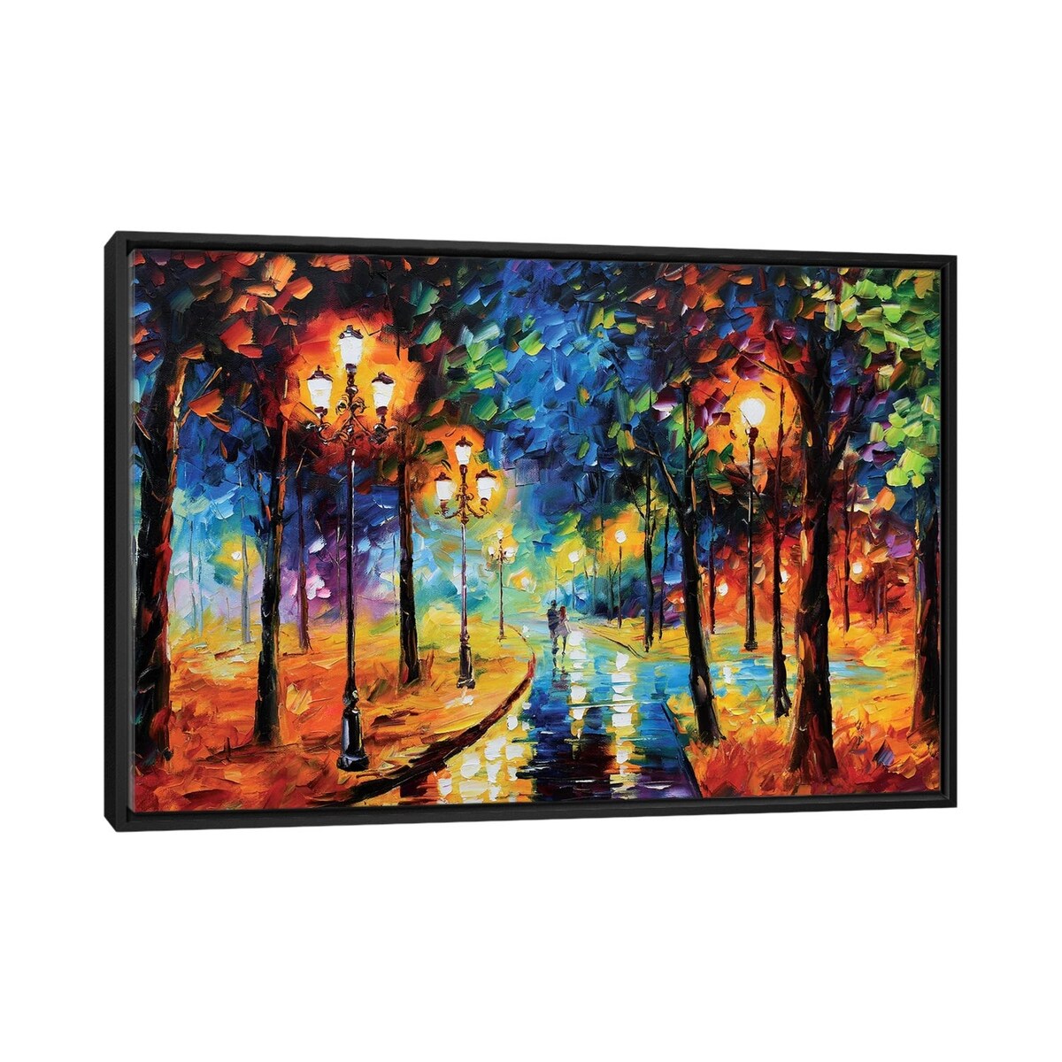 iCanvas "Lovely Park Night" by Daniel Wall Framed Canvas Print