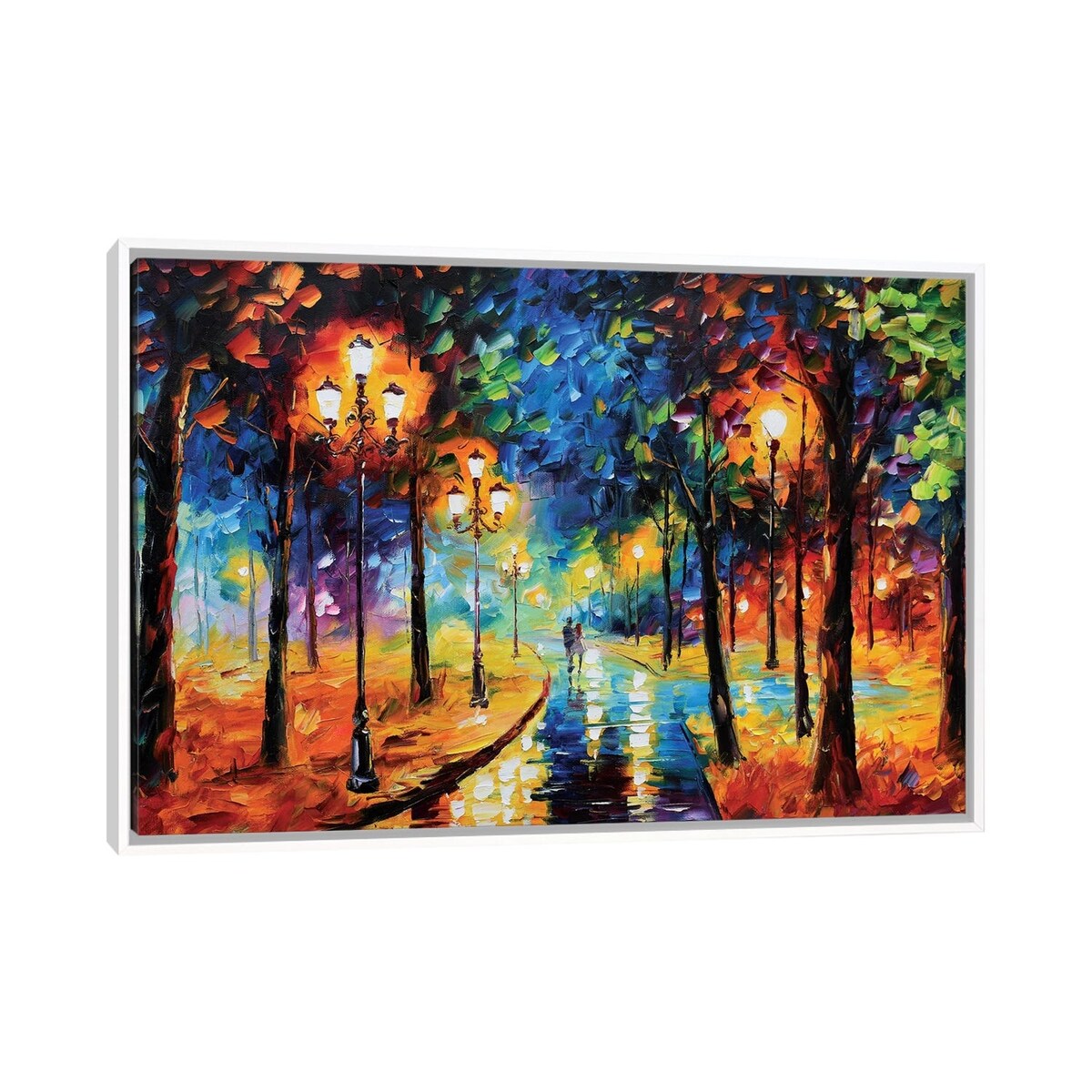 iCanvas "Lovely Park Night" by Daniel Wall Framed Canvas Print