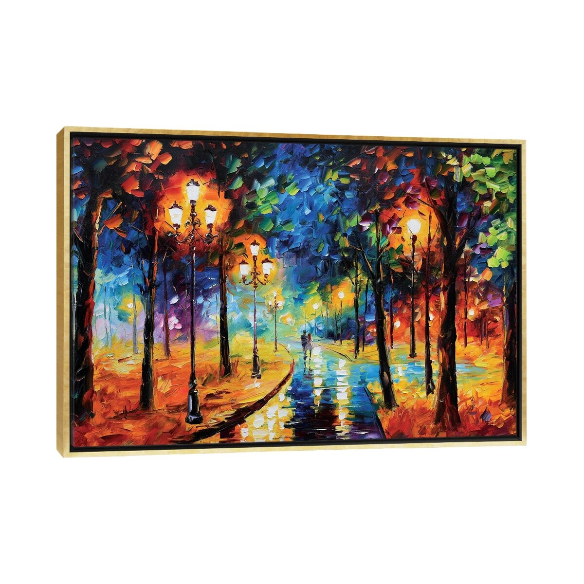 iCanvas "Lovely Park Night" by Daniel Wall Framed Canvas Print