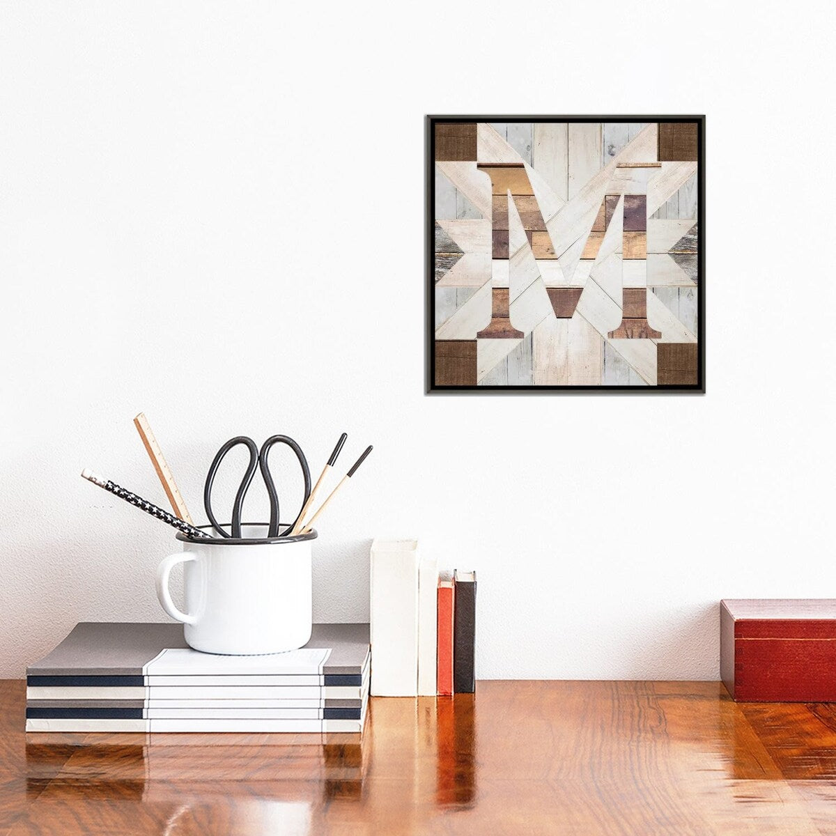 iCanvas "M" by Front Porch Pickins Framed