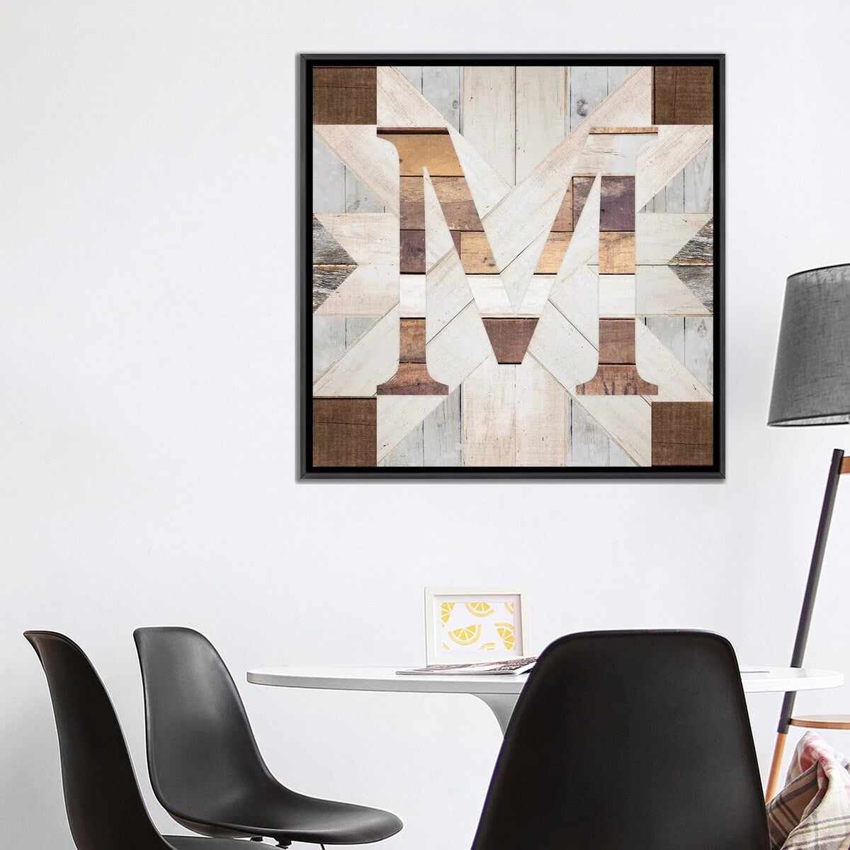 iCanvas "M" by Front Porch Pickins Framed