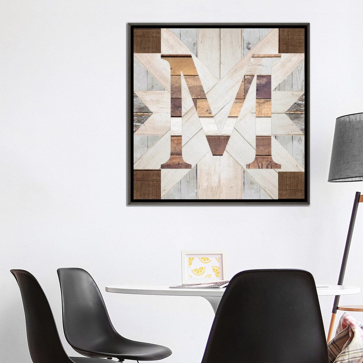 iCanvas "M" by Front Porch Pickins Framed