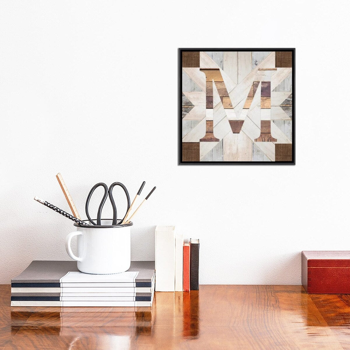 iCanvas "M" by Front Porch Pickins Framed