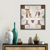 iCanvas "M" by Front Porch Pickins Framed
