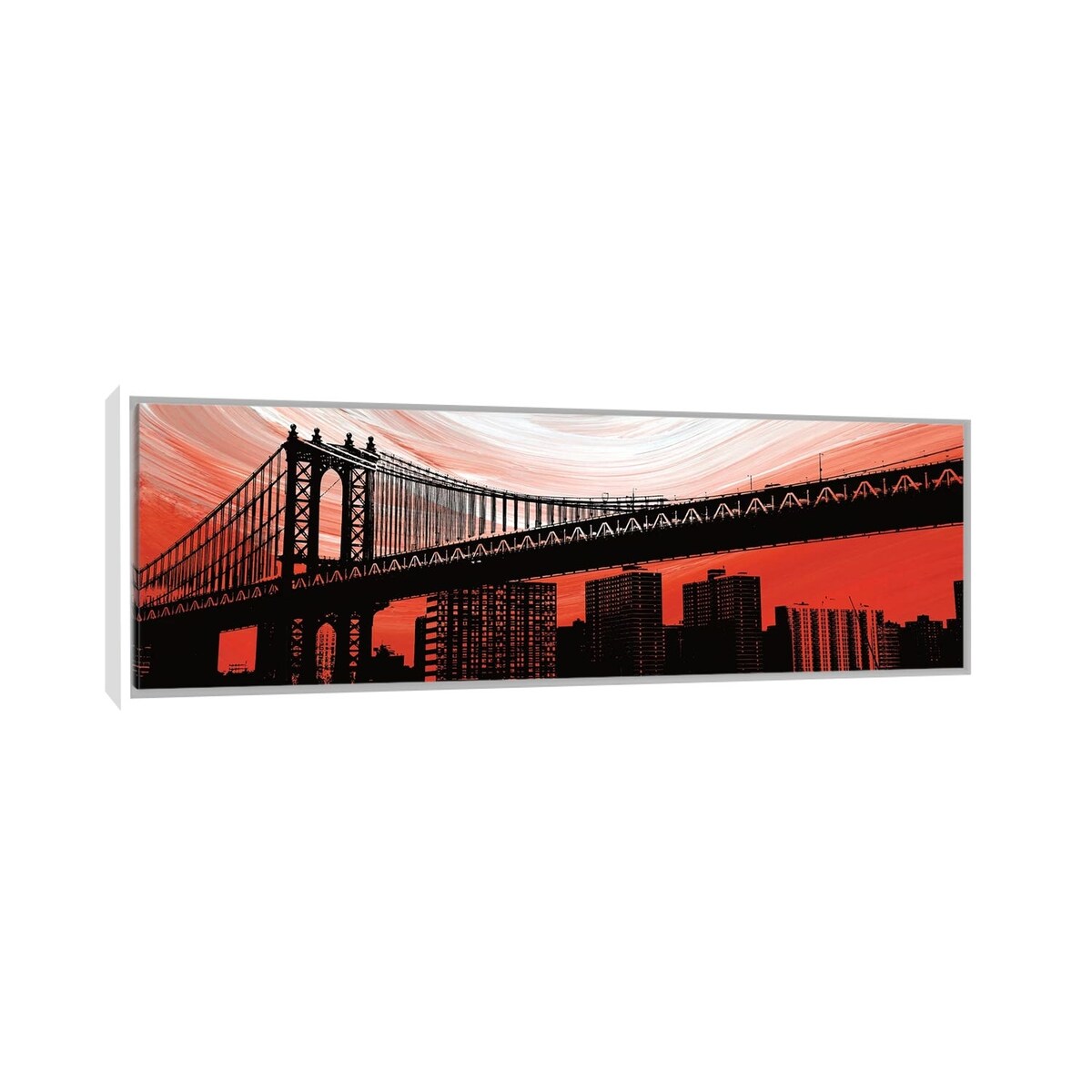 iCanvas "Manhattan Bridge Aura" by Erin Clark Framed
