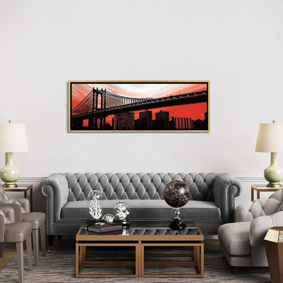 iCanvas "Manhattan Bridge Aura" by Erin Clark Framed
