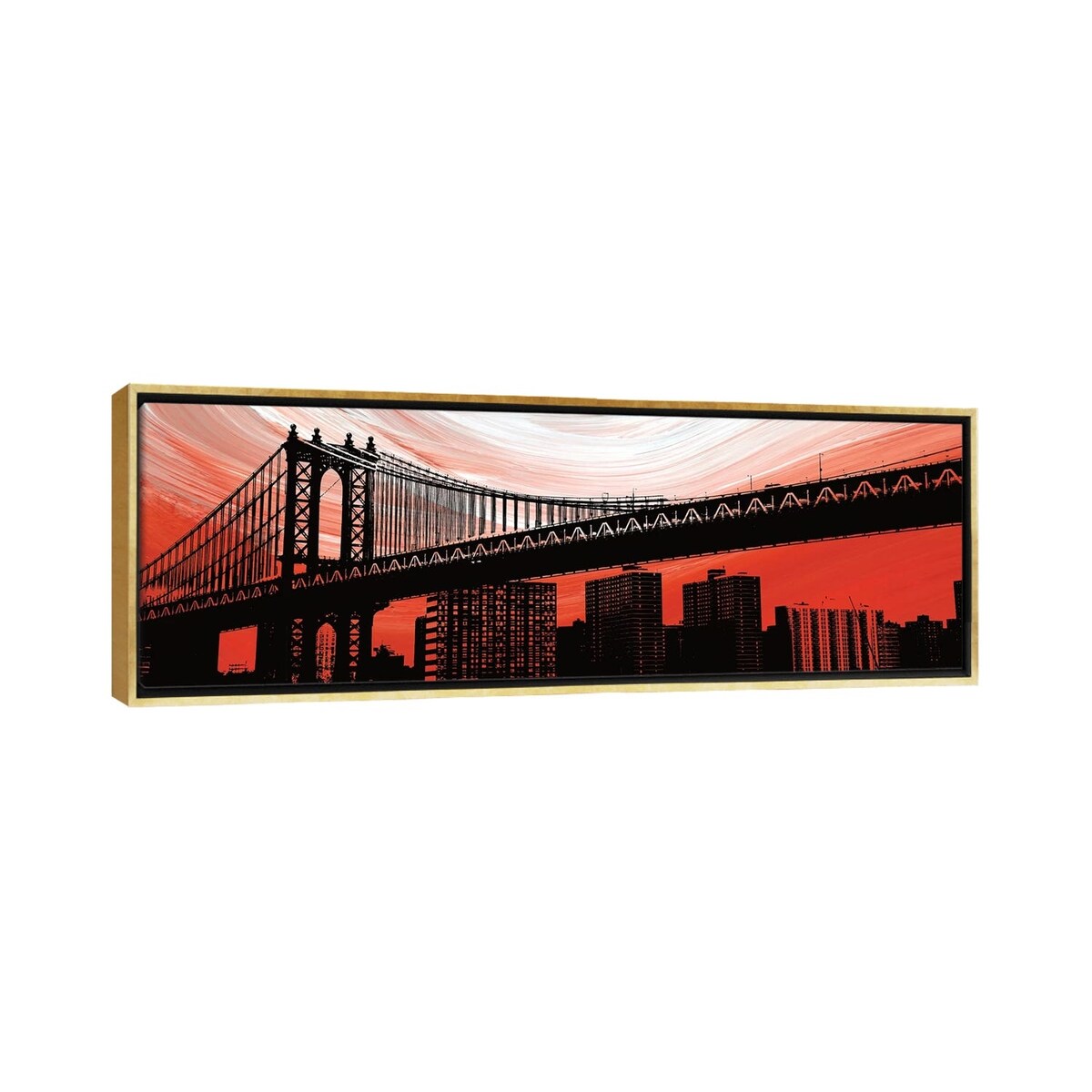 iCanvas "Manhattan Bridge Aura" by Erin Clark Framed